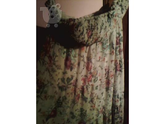 φορεμα φλοραλ μακρυ floral forema makry